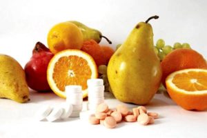 фрукты и таблетки